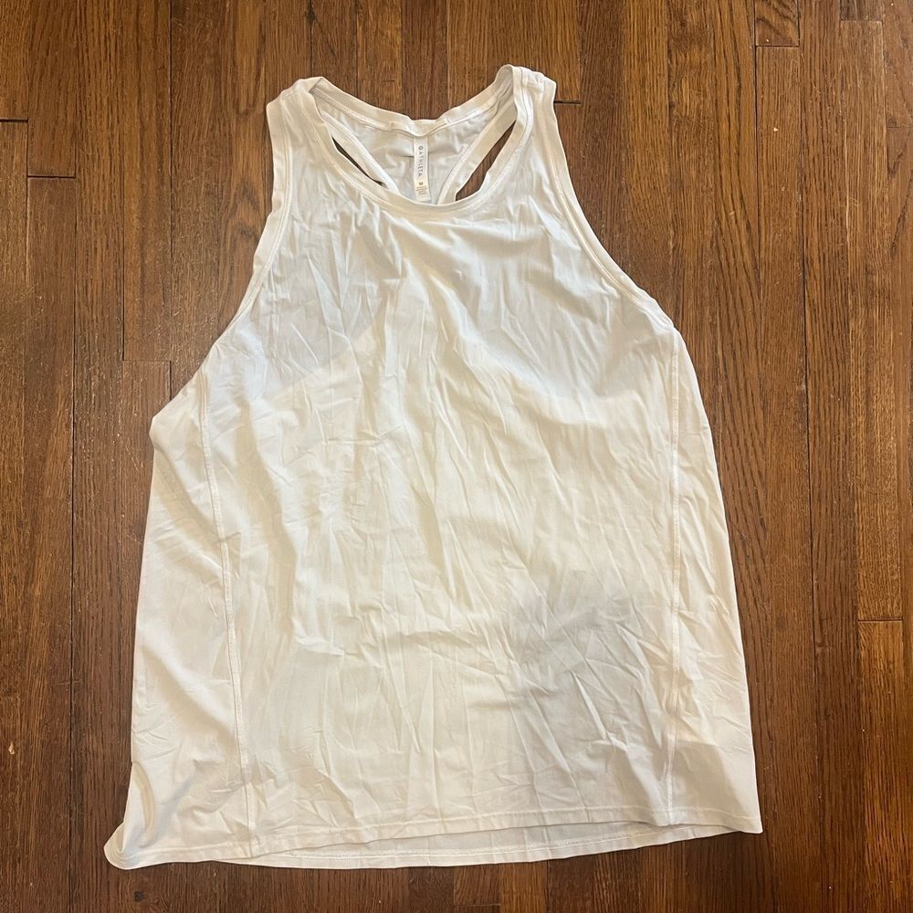 White Athleta Workout Tank Top, Size M Medium